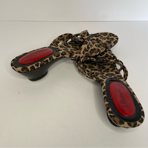 J. Renee’ Ridge Leopard Print Slip On Sandals Sz 8M - Picture 5 of 7